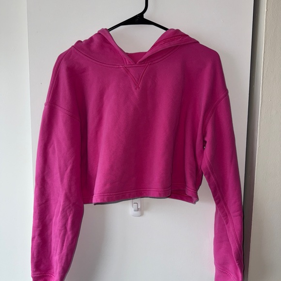 Lululemon All Yours Cropped Hoodie- Sonic Pink size 14 - Picture 2 of 4